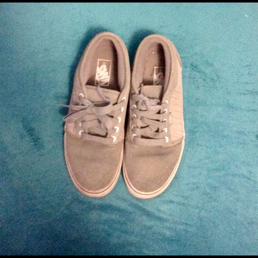Price Drop $16! Vans Grey, Light Stripes on Side